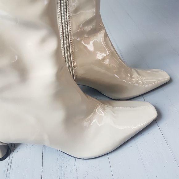 Zara Faux Patent Leather Boots - Picture 9 of 12